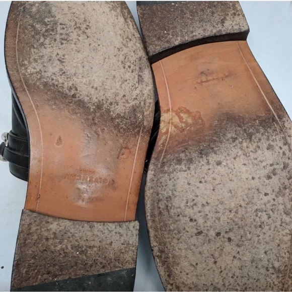 Givenchy Black Leather Slides Loafers with Silver Chain - Picture 3 of 4